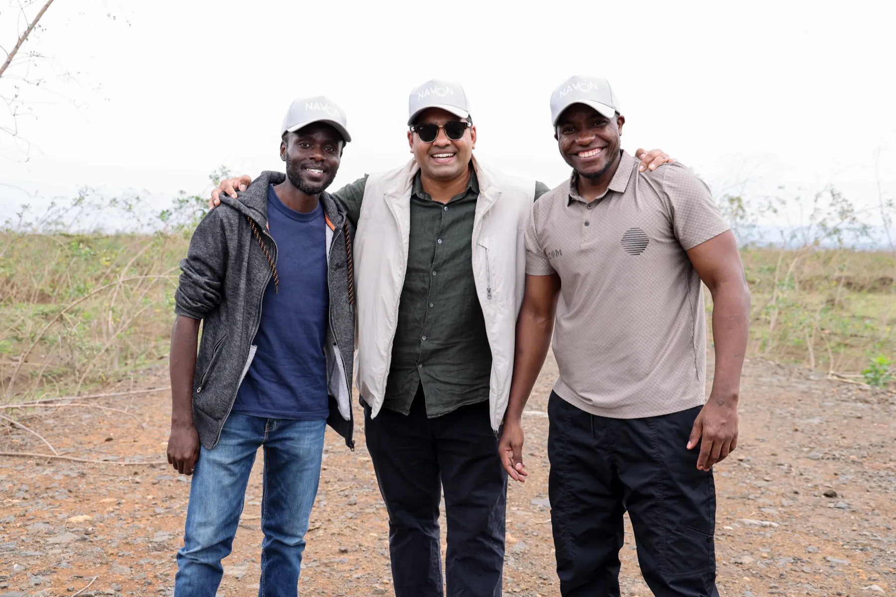 Three Navon team members on site at Hells Gate